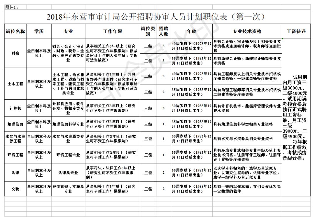 东营区审计局最新招聘信息公告